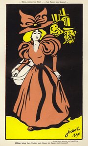 Mödrar, ta in era döttrar! Faunerna är ute! (färglitografi) av Henri Gustave Jossot
