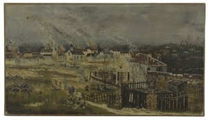 Schlacht von Champigny - Episode des Krieges von 1870, ca. 1882 von Henri J.F. (1844-1910) Rousseau