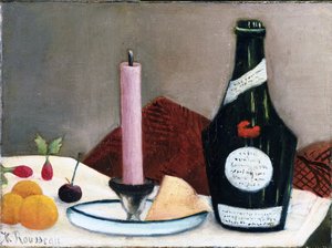 "Stilleben - det rosa ljuset" Målning av Henri Rousseau dit le Douanier (1844-1910) 1909 The Phillips Collection, Washington, D.C. av Henri J.F. Rousseau