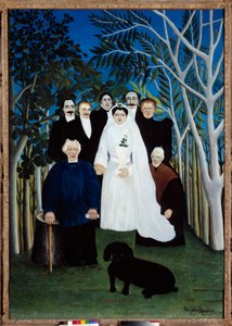 Bröllopet omkring 1905. Målning av Henri Rousseau dit Le Douanier (1844-1910)