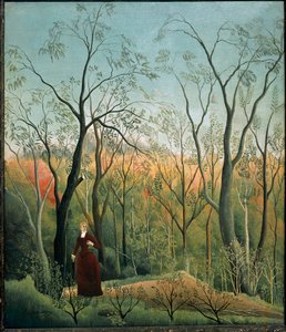 Vandring i skogen Målning av Henri Rousseau dit le Douanier Rousseau (1844-1910) 1886-1890 Sön. 71x60 cm Kunsthaus Zurich