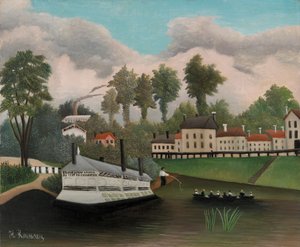 Stort båttvättställe vid Pont de Charenton, 1895