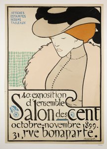 Salon des cents, utställningsaffisch av Henri Jacques Edouard Evenepoel