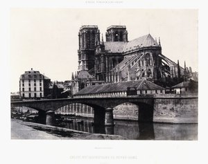 Notre-Dame-kyrkan, XII-talet, ca 1852 (salttryck) av Henri Jean Louis (attr.to) Le Secq