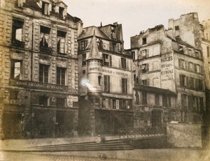 Utsikt över Parisian Street med utsikt mot Hotel de Ville, ca 1851 (kalotypbild)