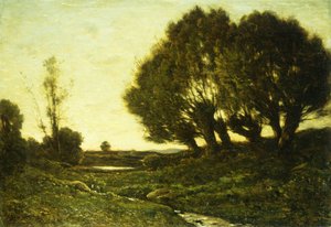 Ett skogslandskap med en bäck, 1903 av Henri Joseph Harpignies