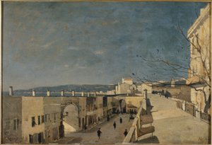 En kaj i Nice, Les Ponchettes av Henri Joseph Harpignies