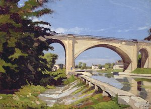 Pont Canal a Briare, 1888 av Henri Joseph Harpignies
