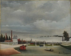 Utsikt över gångbron vid Passy, 1890-1891.