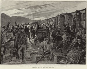 Pilgrimsfärden till Lourdes (litografi)