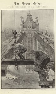 Tower Bridge, dess konstruktion och konstruktörer (litografi)