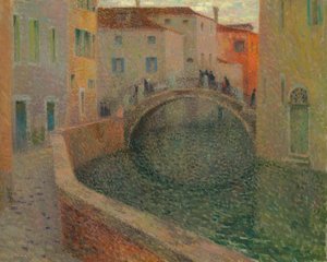 Den lilla kanalen, grå kväll, Venedig, 1907.