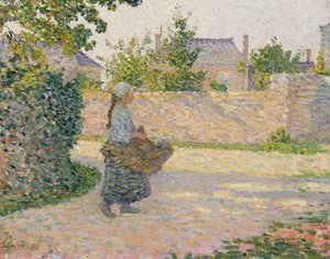 Bondflickan återvänder till byn, 1893 av Henri Lebasque
