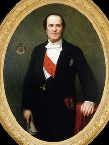 Porträtt av Georges-Eugène Baron Haussmann 1809-1891, ca 1860. av Henri Lehmann