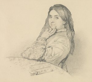 Porträtt av hans mor, 1851. av Henri Lehmann