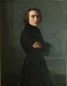 Porträtt av kompositören Franz Liszt 1811-1886, 1839.