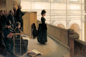 Repetitionen i körloftet (olja på duk)