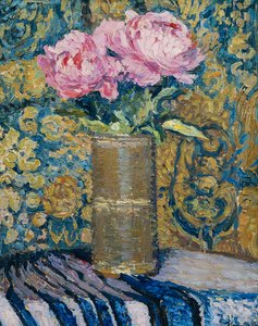 Bukett pioner; Buketten pioner, av Henri Martin
