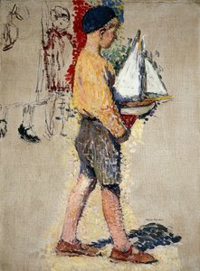 Pojke med båt; Pojke med båt, av Henri Martin