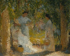 Tre kvinnor i trädgården; Tre kvinnor i trädgården, 1905-1915