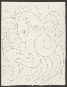 Några sonetter: "Med sina rena naglar ...", plansch 25 från Poesies de Mallarmé av Henri Matisse