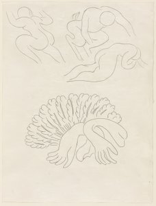 Autre Eventail, de Mademoiselle Mallarmé, plansch 21 från Poesies de Mallarmé av Henri Matisse