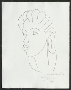 Kinesiska med randigt hår av Henri Matisse