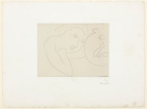 Cocked Head och fiskskål av Henri Matisse
