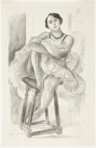 Dansare sittande på en pall, ur Ten Dancers av Henri Matisse