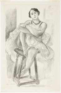 Dansös sittande på en pall, ur Tio dansöser av Henri Matisse
