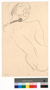 Figur sedd bakifrån med svart halsband av Henri Matisse