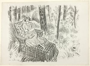 Flicka på en schäslong av Henri Matisse