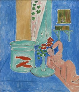 Guldfisk och skulptur av Henri Matisse