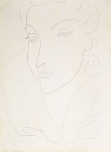 Huvud av en ung kvinna av Henri Matisse