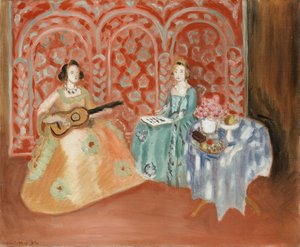 Interiör - Två figurer (musiker) av Henri Matisse