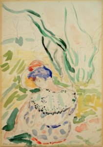 Ung kvinna sittande bakifrån (Madame Matisse) av Henri Matisse