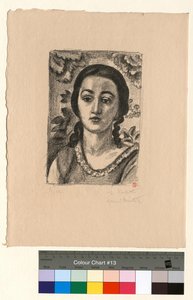Ung flicka med bruna lockar av Henri Matisse