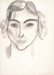 Kvinnohuvud. Porträtt av Laurette av Henri Matisse
