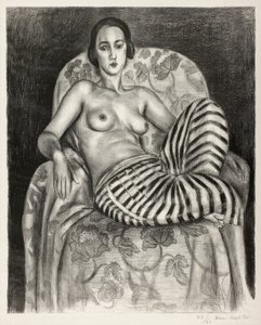 Stor odalisque i randiga pantalonger av Henri Matisse