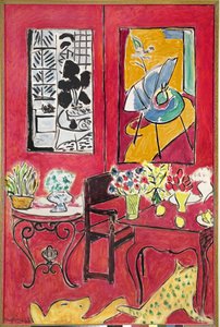 Stor röd interiör av Henri Matisse