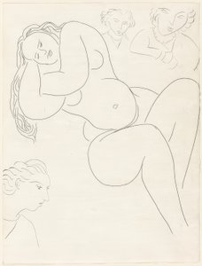 Le Sonneur, plansch åtta från Poesies de Mallarmé av Henri Matisse
