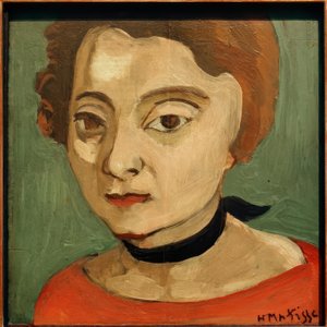 Marguerite med halsband i svart sammet av Henri Matisse