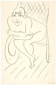 Naken kvinna i gungstol av Henri Matisse
