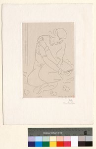 Hukande naken, hand på axeln av Henri Matisse