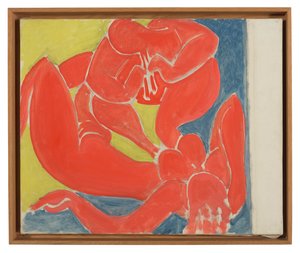 Nymf och röd fauna (inramad) av Henri Matisse