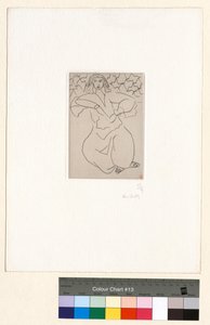 Sittande orientalisk kvinna, slöja över huvudet av Henri Matisse
