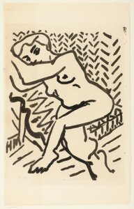Liten ljus träsnitt av Henri Matisse