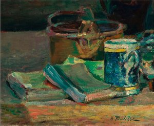 Still live with Books, ca 1895 (olja på duk) av Henri Matisse
