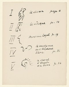 Bildtabell 1. Ur ”Jazz”. S. 149 av Henri Matisse