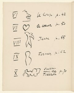 Bildförteckning 2. Ur "Jazz". S. 150 av Henri Matisse